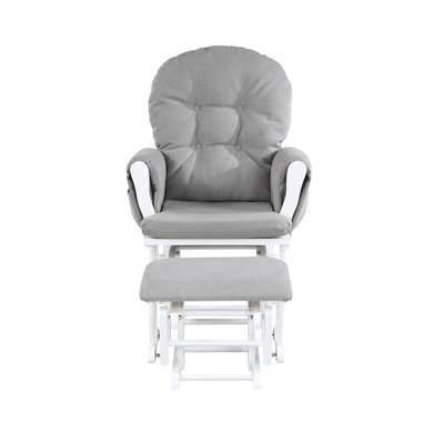 Mason Glider And Ottoman And Woven Fabric