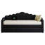 Lit de jour simple rembourré avec couchette, canapé-lit en velours avec ports de chargement USB, aucun sommier nécessaire-1569105964