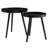 Lavish Home 2-Piece Nesting Side Table Set with Tray Tops, Black-558969251