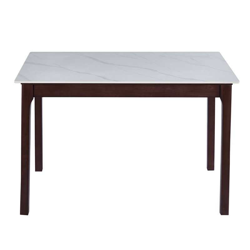 Table de salle à manger Mina, Bois d'hévéa brun, 62 po de largeur