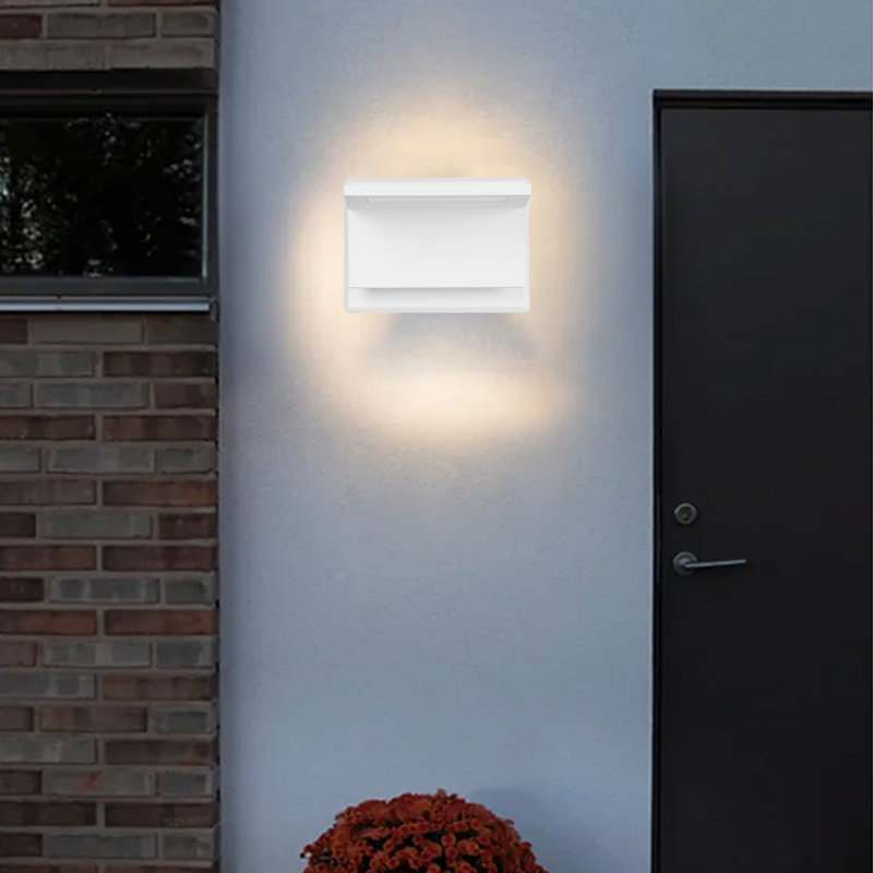 Elainea Wall Light Outdoor LED Wall Mount Lamp Modern Wall Sconce Lighting Lantern Fixture Aluminum, White