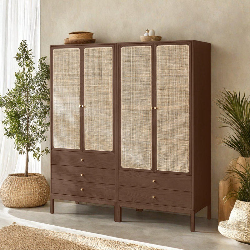 Garde-robe simple tissée, Noyer