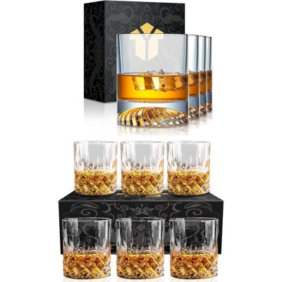 Whiskey Glasses Old Fashioned Glasses Set Of 8, Rocks Glasses Gift For Men Women Drinking Bourbon Scotch Cocktails Rum Cognac Vodka At Bar Home