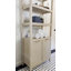 Bibliothèque à 5 tablettes avec portes, conception cannelée, armoire de rangement haute, bois moderne, bouleau onyx-1508641339