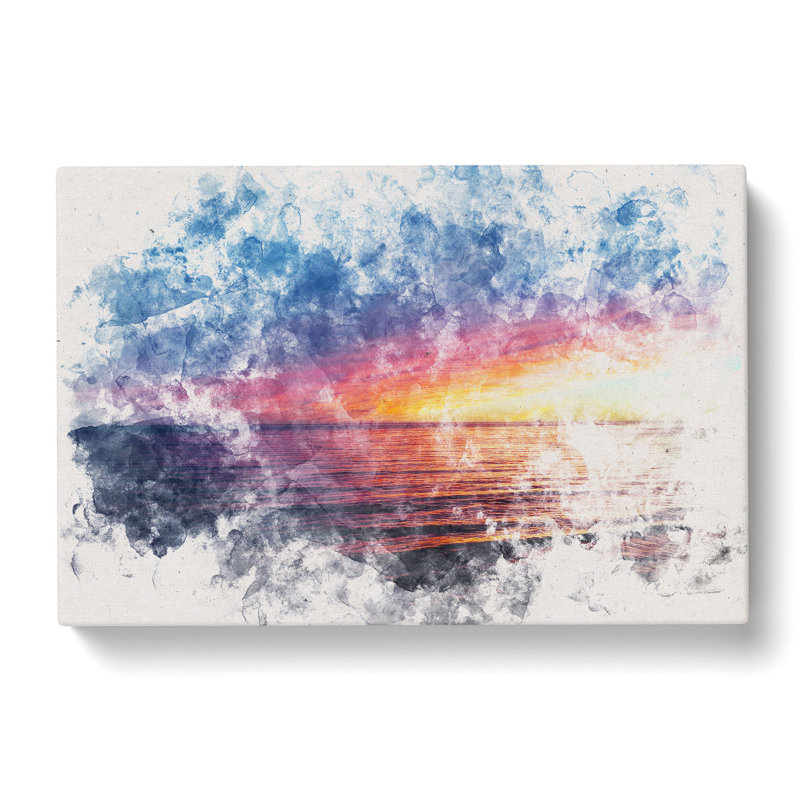 California Sunset - Wrapped Canvas Print, 60cm H x 91cm W x 4cm D