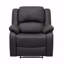 Avec fauteuil inclinable moderne avec accoudoirs rembourrés en similicuir brun foncé