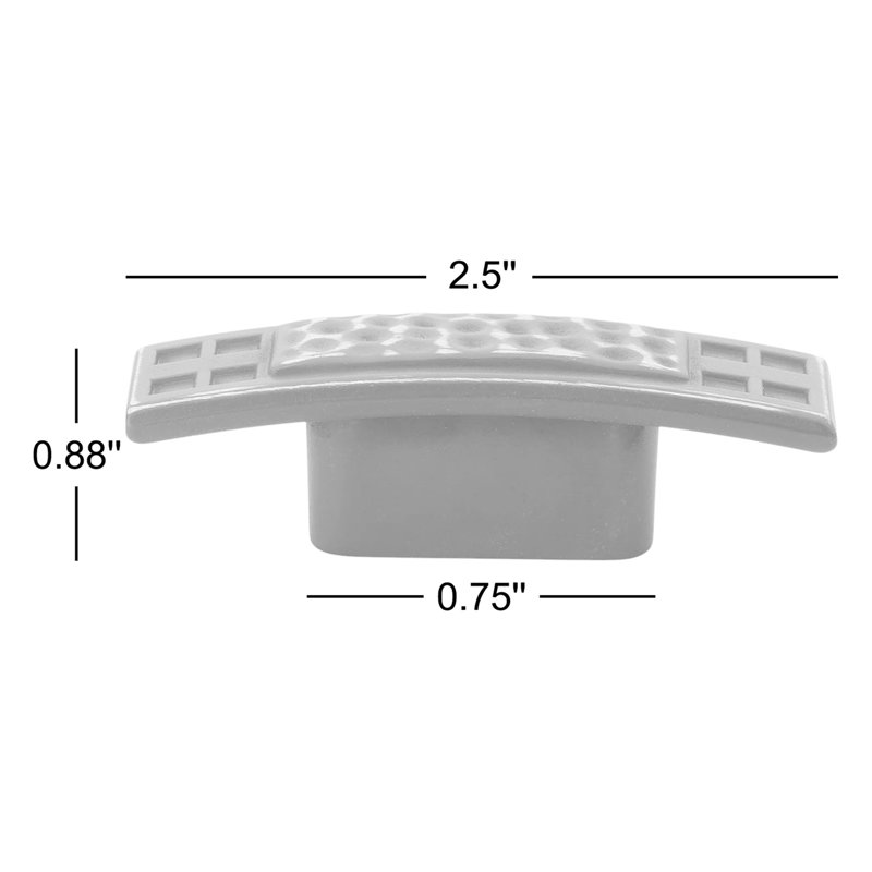 Ensemble de 2 boutons rectangulaires de 2 1/2 po de longueur, Bronze huilé