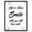 «Life is Short Smile tandis que vous avez encore des dents», reproduction d'art textuel sur toile encadrée-24776003
