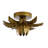 Traditional 1-Light Metal Flower Flush Mount
