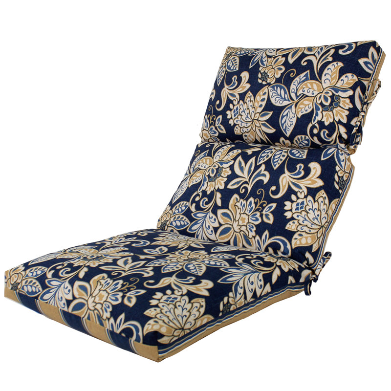 Coussin de chaise longue réversible intérieur / extérieur Channeled