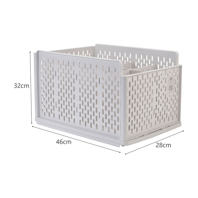 Rebrilliant Plastic Storage Tub & Tote, 32" H x 28" W x 46" D, Gray