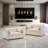 55.2'' Wide Modern Convertible Sofa Bed With Reclining Backrest And Pillows (Set of 2)-375435470