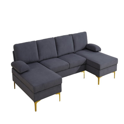 99.5" U-Shaped Sectional Sofa with Double Chaise