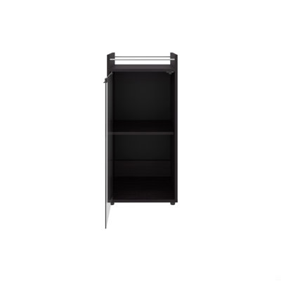 Bar, 1 porte vitrée, 3 tablettes