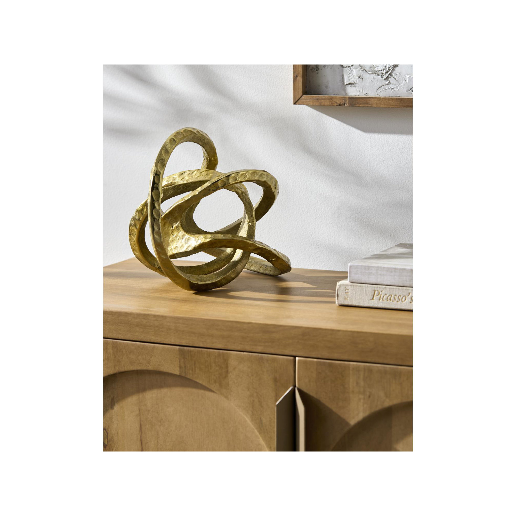 Nebi Decorative Sculpture, 9" H x 9" W x 9" D, Silver