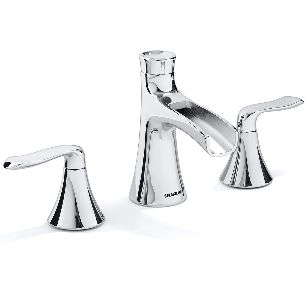 Caspian Widespread Bathroom Faucet with Drain Assembly Speakman