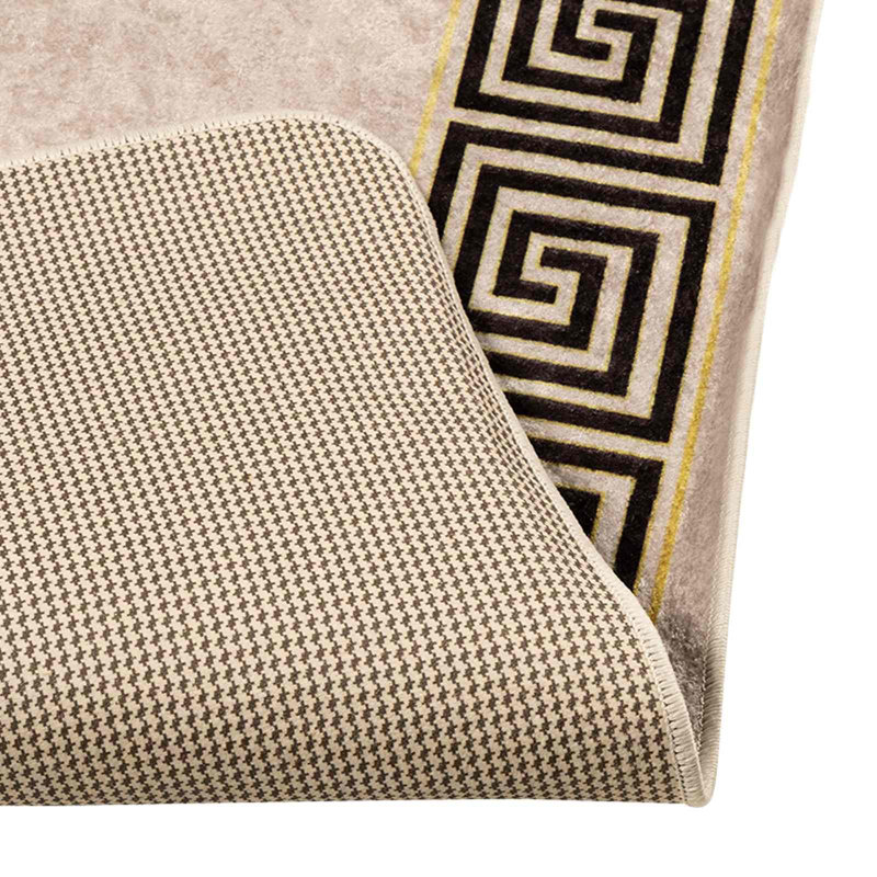 Area Rug, Black/Beige, Runner 50cm x 100cm