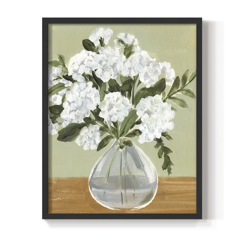«Vased Viburnum I», reproduction encadrée - bois massif, Cadre simple noir, H 28 po x l 22 po