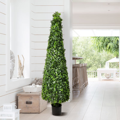 72" Artificial Boxwood Topiary in Pot Liner