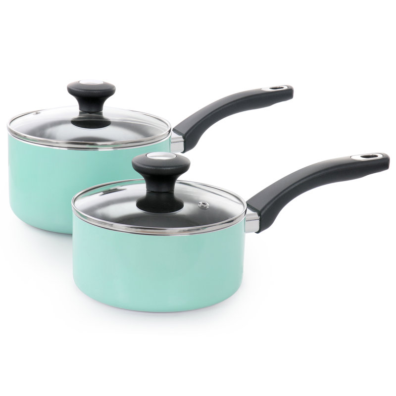Ensemble de batterie de cuisine en aluminium 12 pièces, Bleu