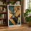 Geometric Deer Head Modern - Wrapped Canvas-824883011-824883130