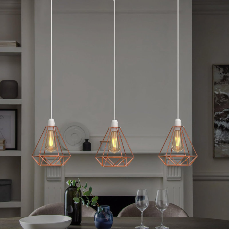 Brookton - Light LED Geometric Pendant, Rose Gold