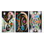 Divine Secrets Retro Abstract Illustration VII - Modern Art géométrique, ensemble de 3 pièces-788737219-788737216