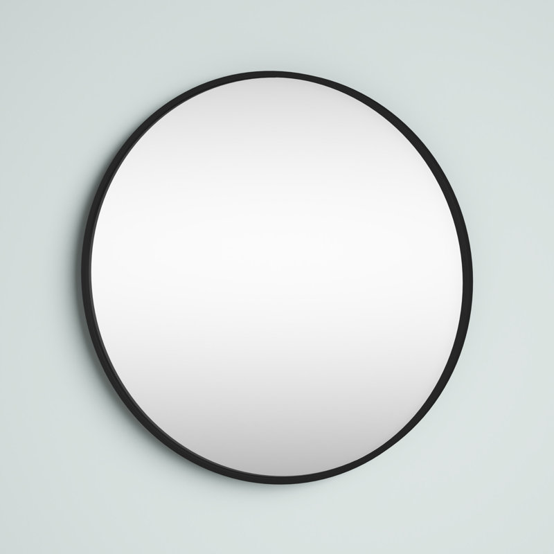 Miroir mural Avon, Noir, 24 po x 24 po