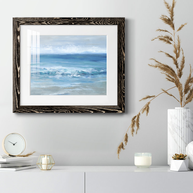 Beauté océanique - peinture encadrée, Cadre noir, H 24 po x l 18 po x P 1,5 po