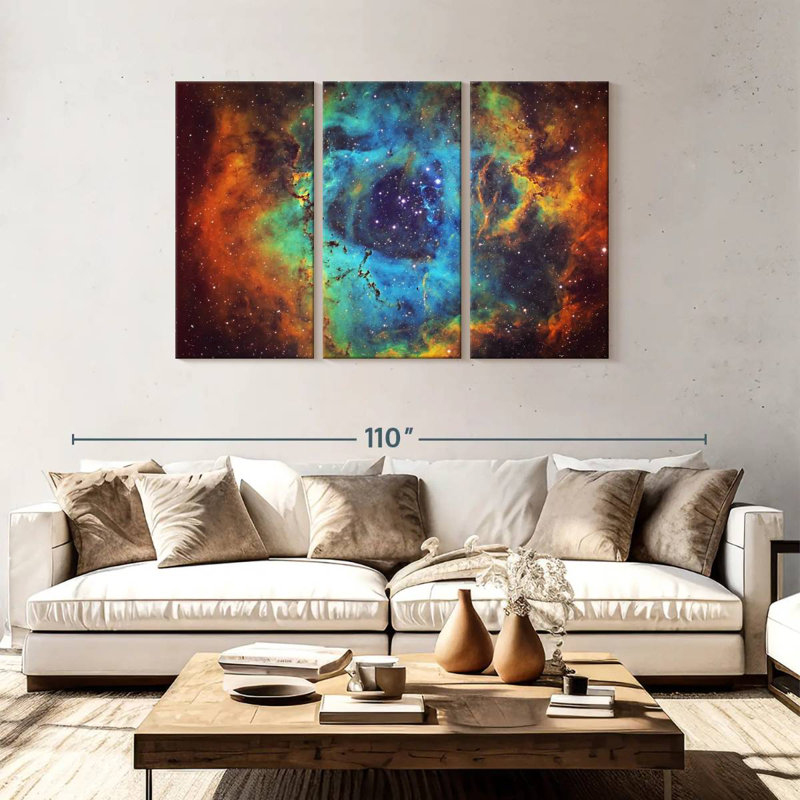 Oberle Cosmic Rosette Nebula, 48" H x 74" W