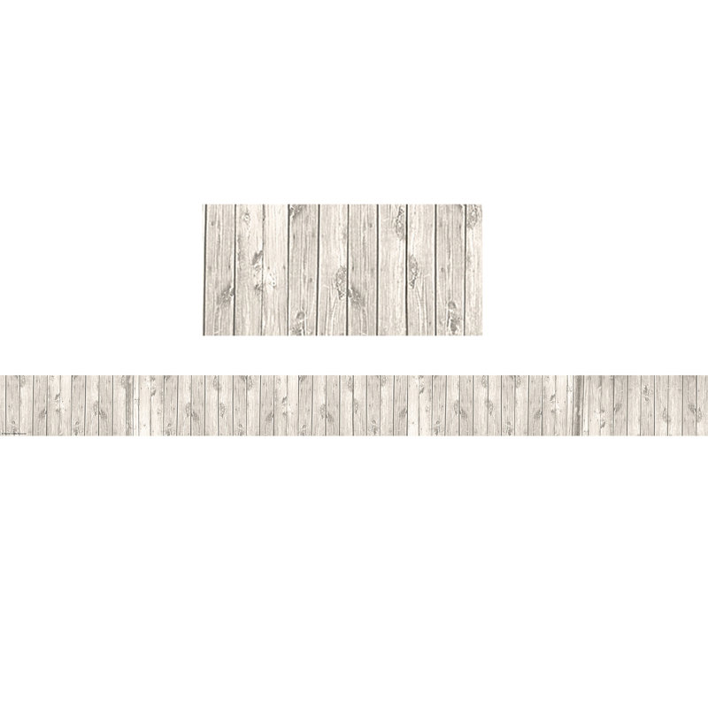 Teacher Created Resources White Wood Design Straight Border Trim, 35 Feet Per Pack, 6 Packs