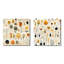 Hardiman - Ensemble de 2 collages carrés à formes abstraites-101846051-101846049