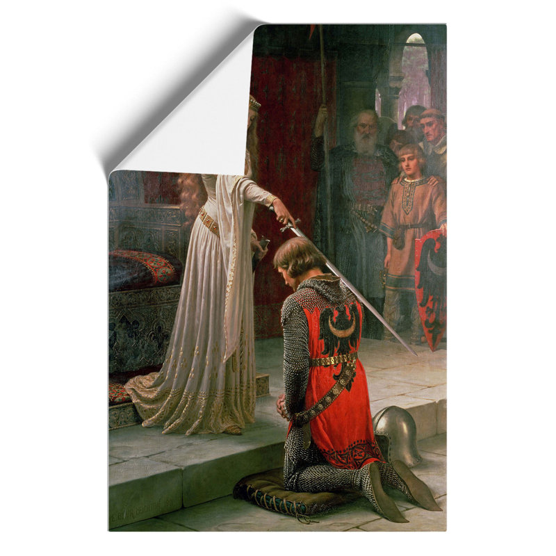The Accolade by Edmund Leighton - Frameless Print, 59cm H x 42cm W x 0.1cm D