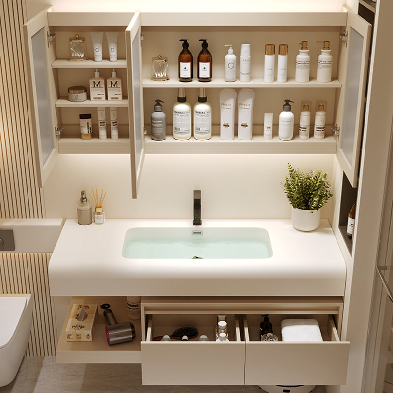 French light luxury bathroom cabinet, 47"