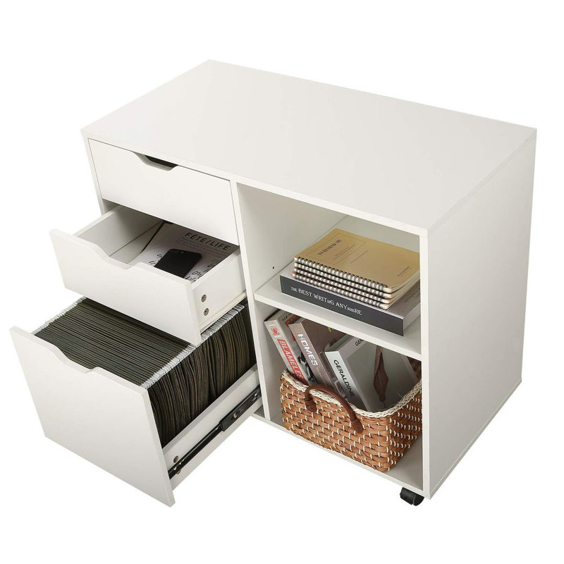 81.3cm Wide 3 -Drawer Mobile File Cabinet, White