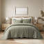 Ensemble de courtepointe 100% coton Scallop Edge-116732105-124836121