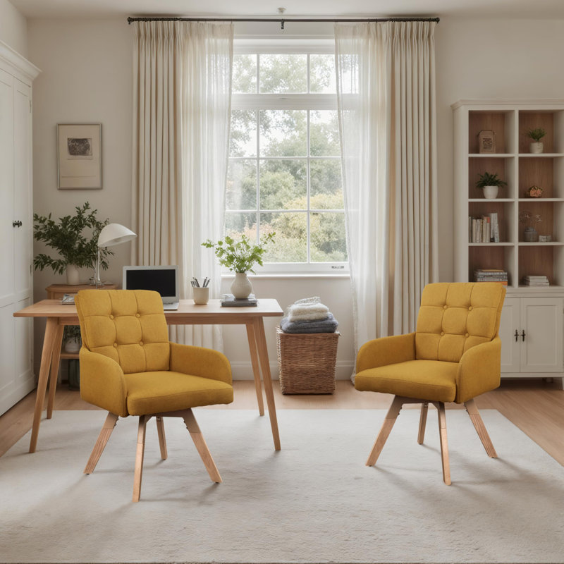 Chaises de salle à manger modernes, Jaune