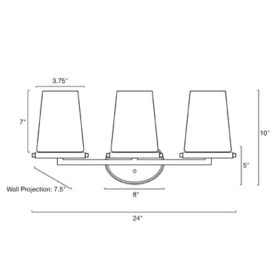 Mercer41 Sonlin 3 - Light Dimmable Vanity Light | Wayfair