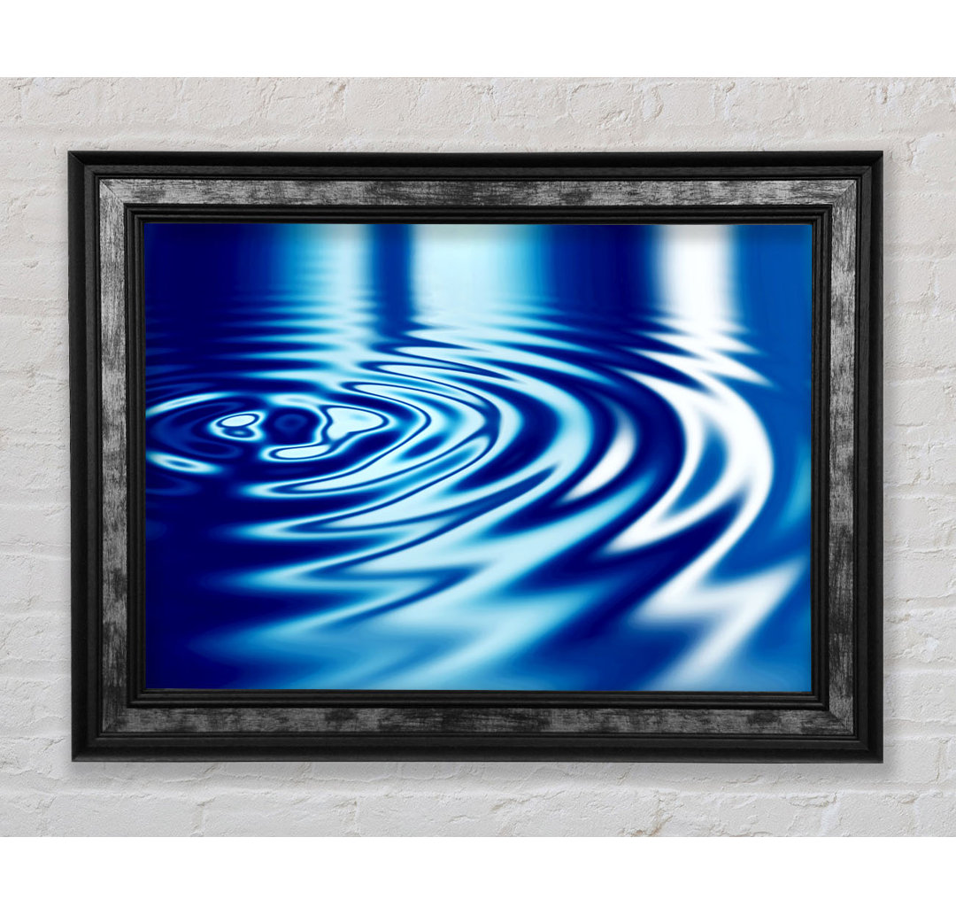 Liquid Blue Ripples - Einzelner Bilderrahmen Kunstdrucke