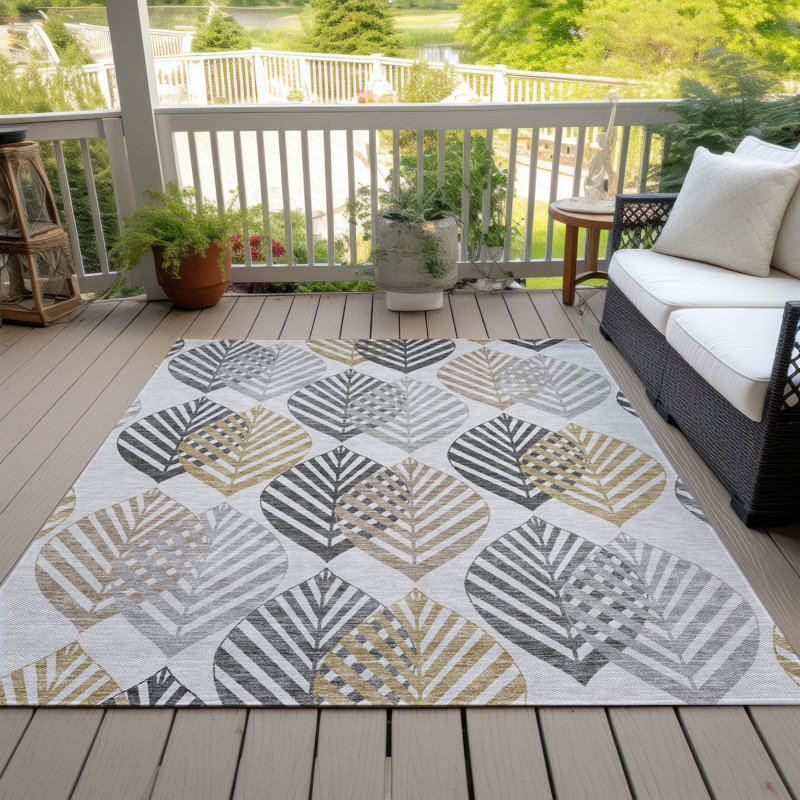  Tapis d'intérieur antidérapant Neysa, Rectangle 5 pi x 7 pi 6 po
