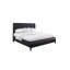 Ensemble de chambre à coucher 3 pièces avec lit à panneaux en grains de poivre et tables de chevet USB-315103380