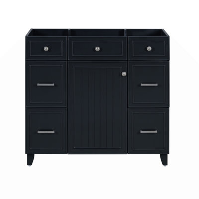 [Cabinet Only] 36" Bathroom Vanity-Blacksink Not Included