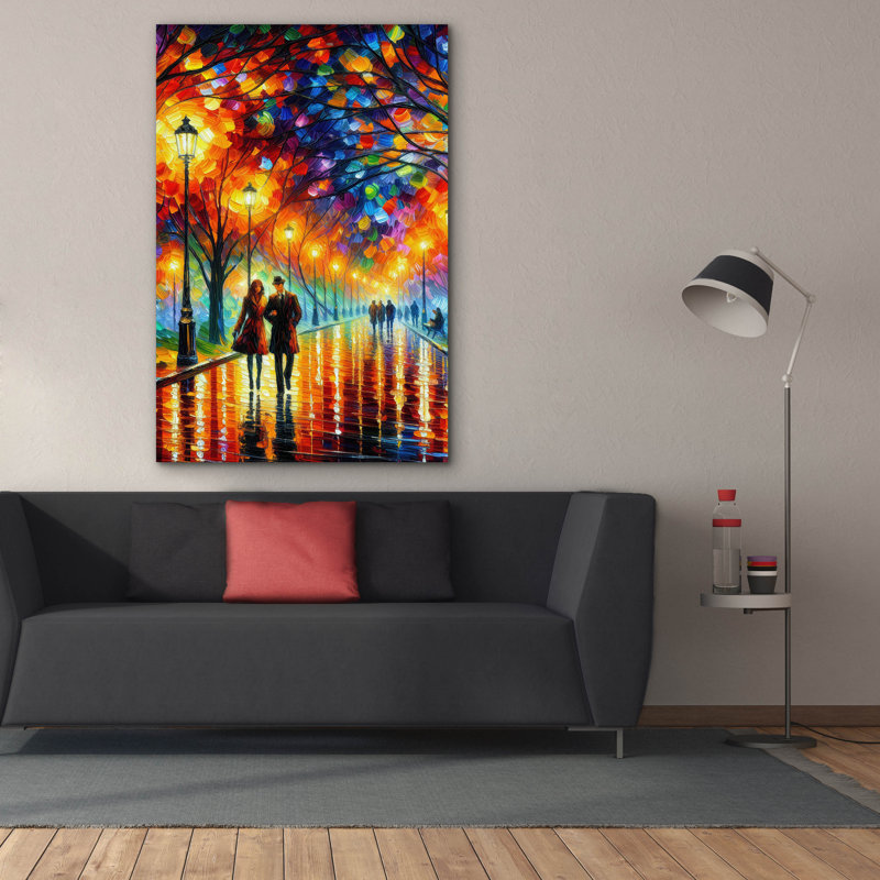 Toile épique Graffiti «Walk In The Park» par Rich Monet, 40 po x 60 po