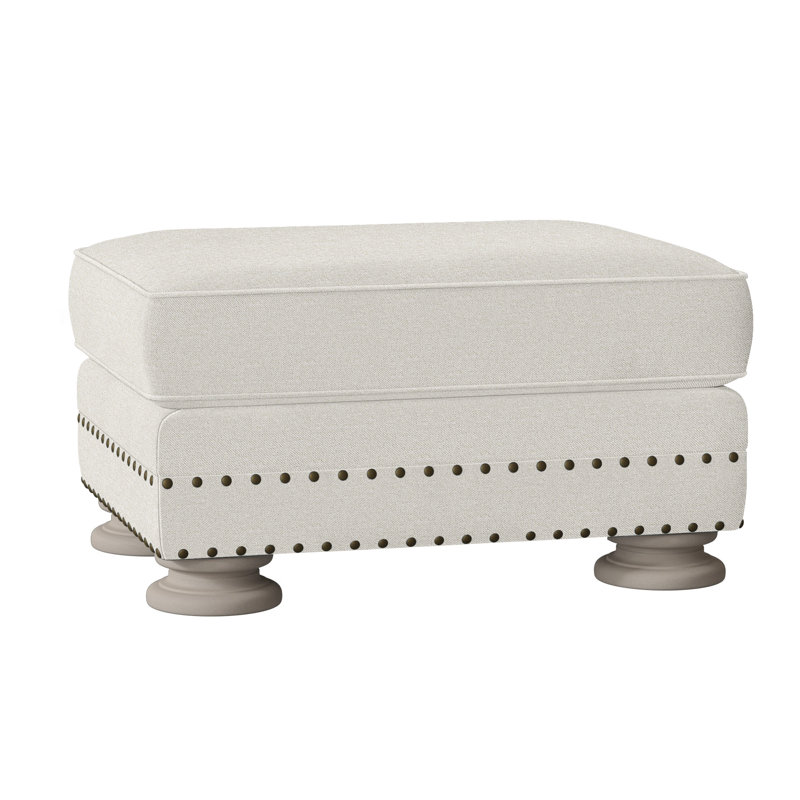 Foster Upholstered Ottoman, Blanca, White 5555-000