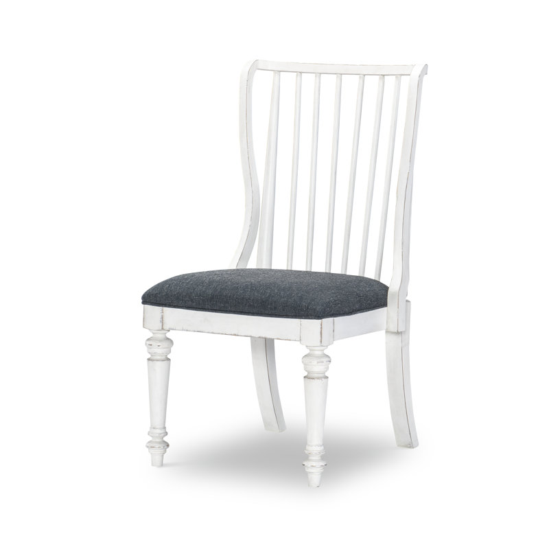 Chaise d'appoint à dossier à lattes Berend en blanc / noir