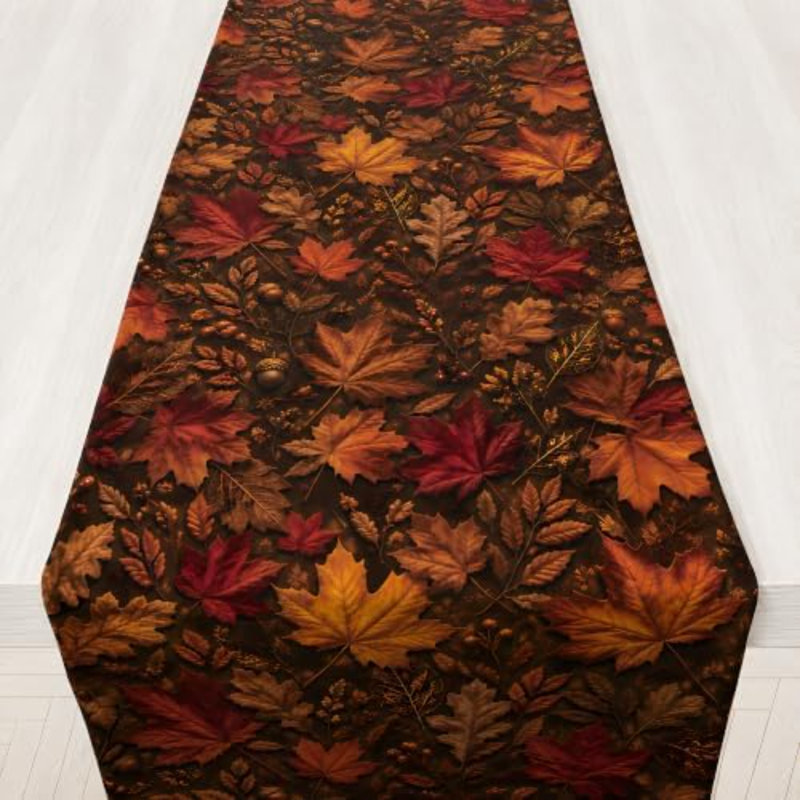 Fall Decor - Chemin de table en feuille d'érable pour l'Action de grâce