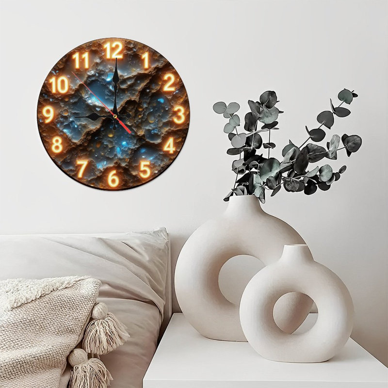 Horloge texturée avec chiffres lumineux