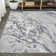 Swirl Marbled Abstract Gray/Blue Rug