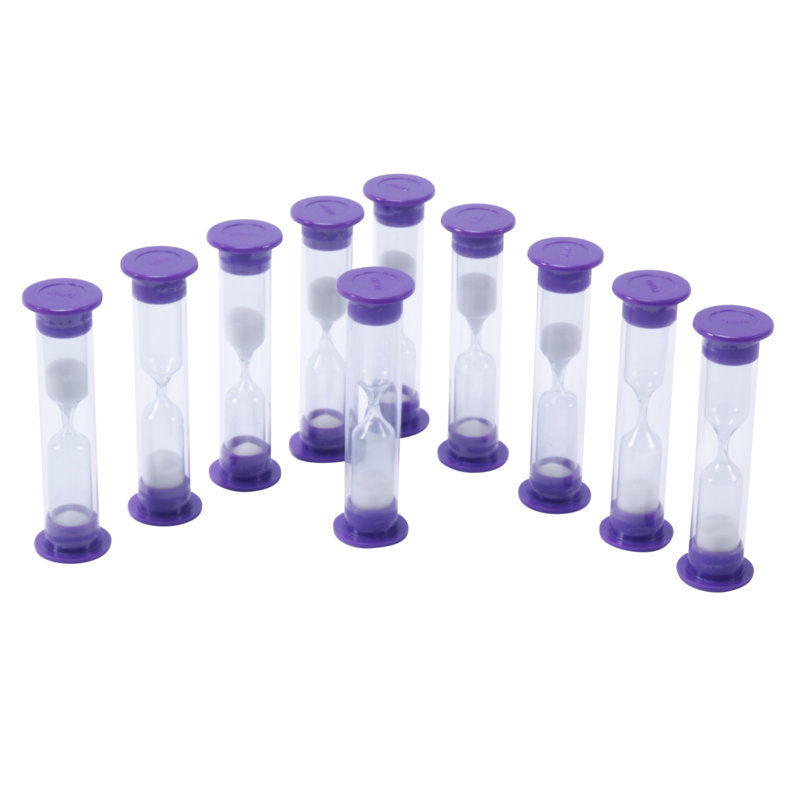 Minuterie d'apprentissage de sable Advantage - 3 minutes - 10 par ensemble, 3 ensembles