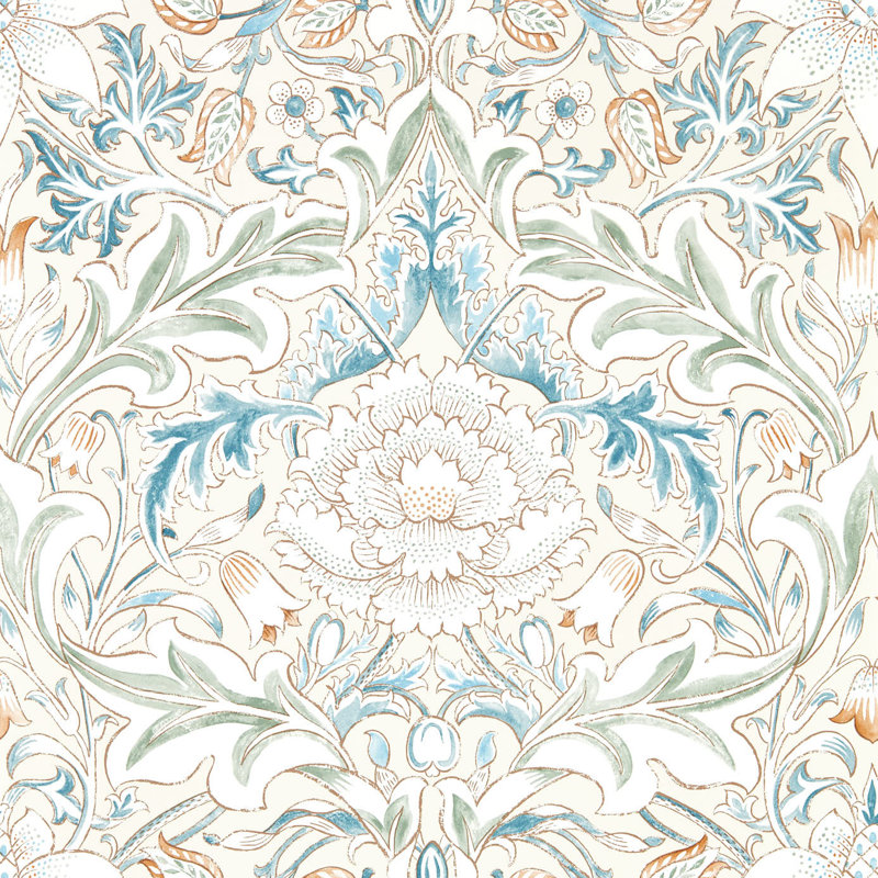 Simply Severn 10.05m x 68.6cm Matte Wallpaper Roll, Blue/Green